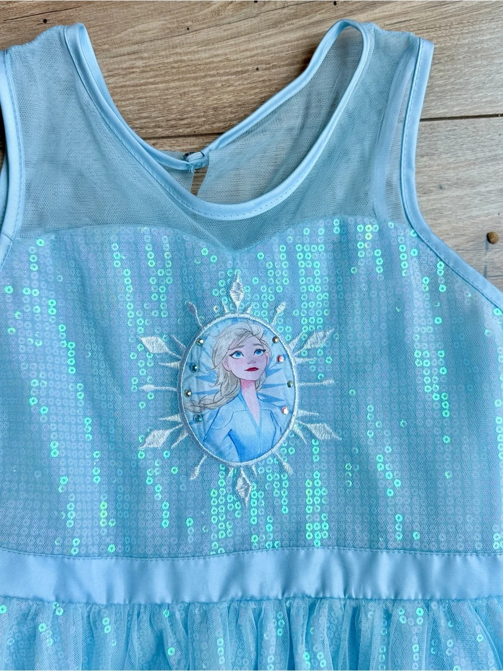 Disney Store Frozen 2 Elsa Sequin Tulle Dress Girls 7/8